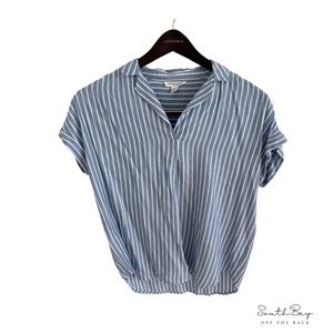 Beach Lunch Lounge Collection - Blue stripped shirt - Size Small